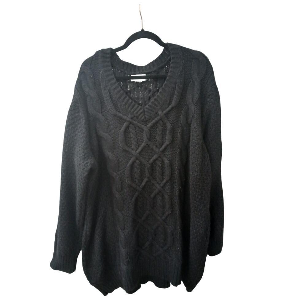 🔴 5 for $40 SALE!
Soft Surroundings Navy Cable Knit Sweater Look VNeck 2XL